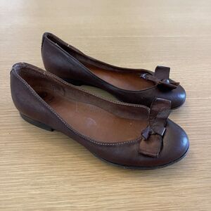 Girl's Calzoleria Toscana Brown Leather Handcrafted Flats Shoes Italy